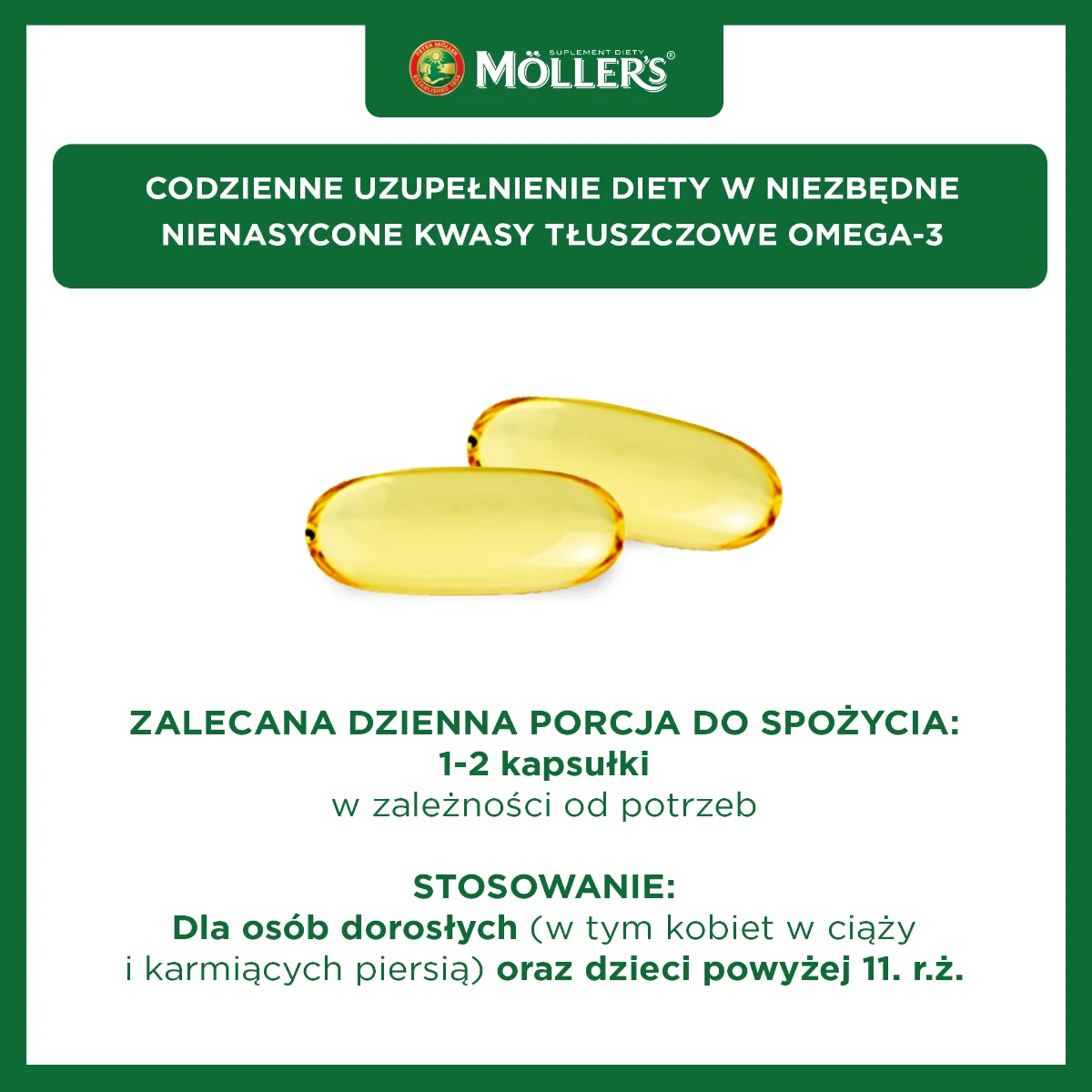 Moller's Omega-3 2000 mg 60 kapsułek