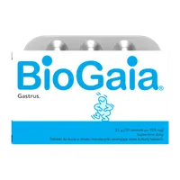 BioGaia Gastrus, suplement diety, smak mandarynkowy, 30 tabletek do żucia