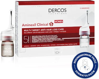 Vichy Dercos Aminexil Clinical 5 Kuracja przeciw wypadaniu włosów dla kobiet Vichy Dercos Aminexil Clinical 5 Kuracja przeciw wypadaniu włosów dla kobiet