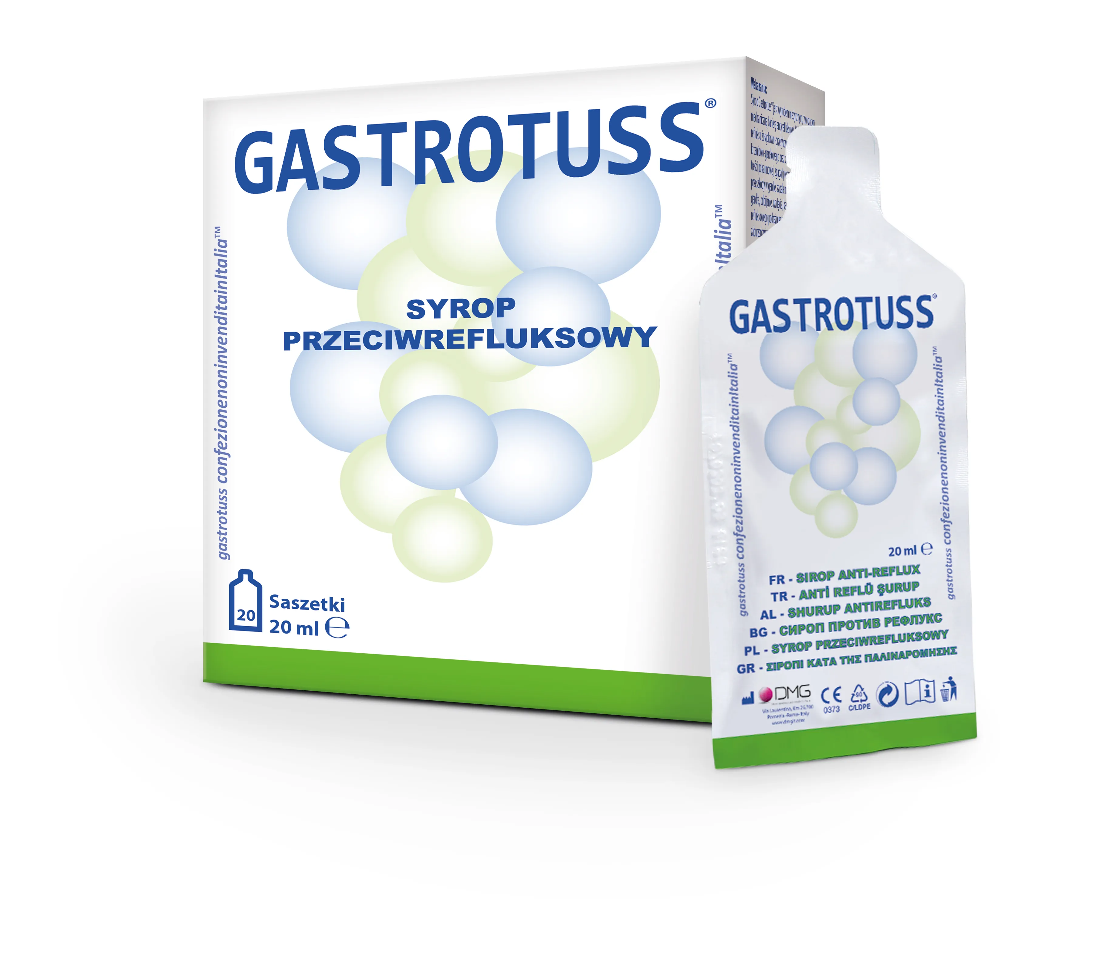 Gastrotuss, syrop przeciw refluksowi, 20 saszetek po 20 ml