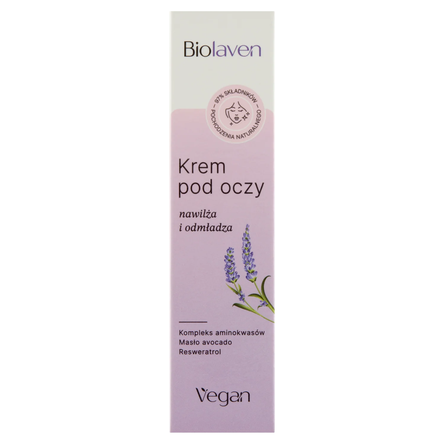 Biolaven organic krem pod oczy Olej z pestek winogron & Olejek lawendowy, 15 ml
