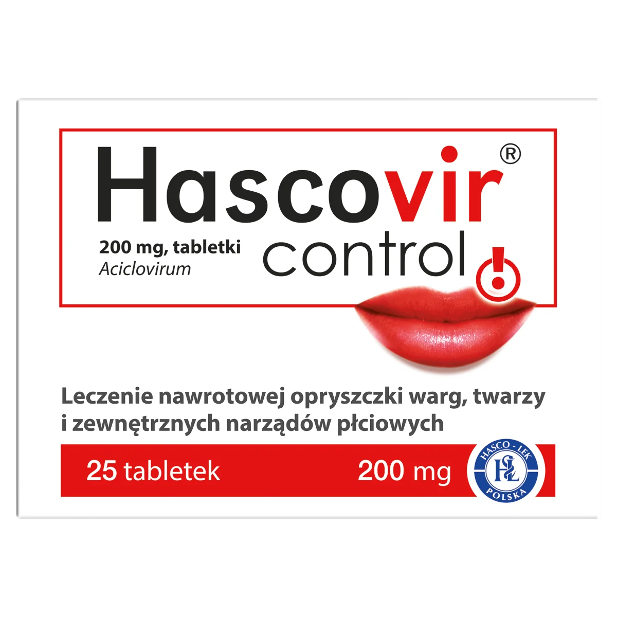 Hascovir Control 200 mg, 25 tabletek