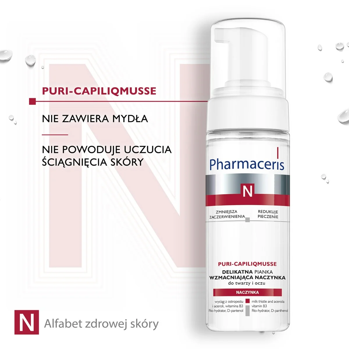 Pharmaceris N Puri-Capiliqmusse delikatna pianka wzmacniająca naczynka 150 ml