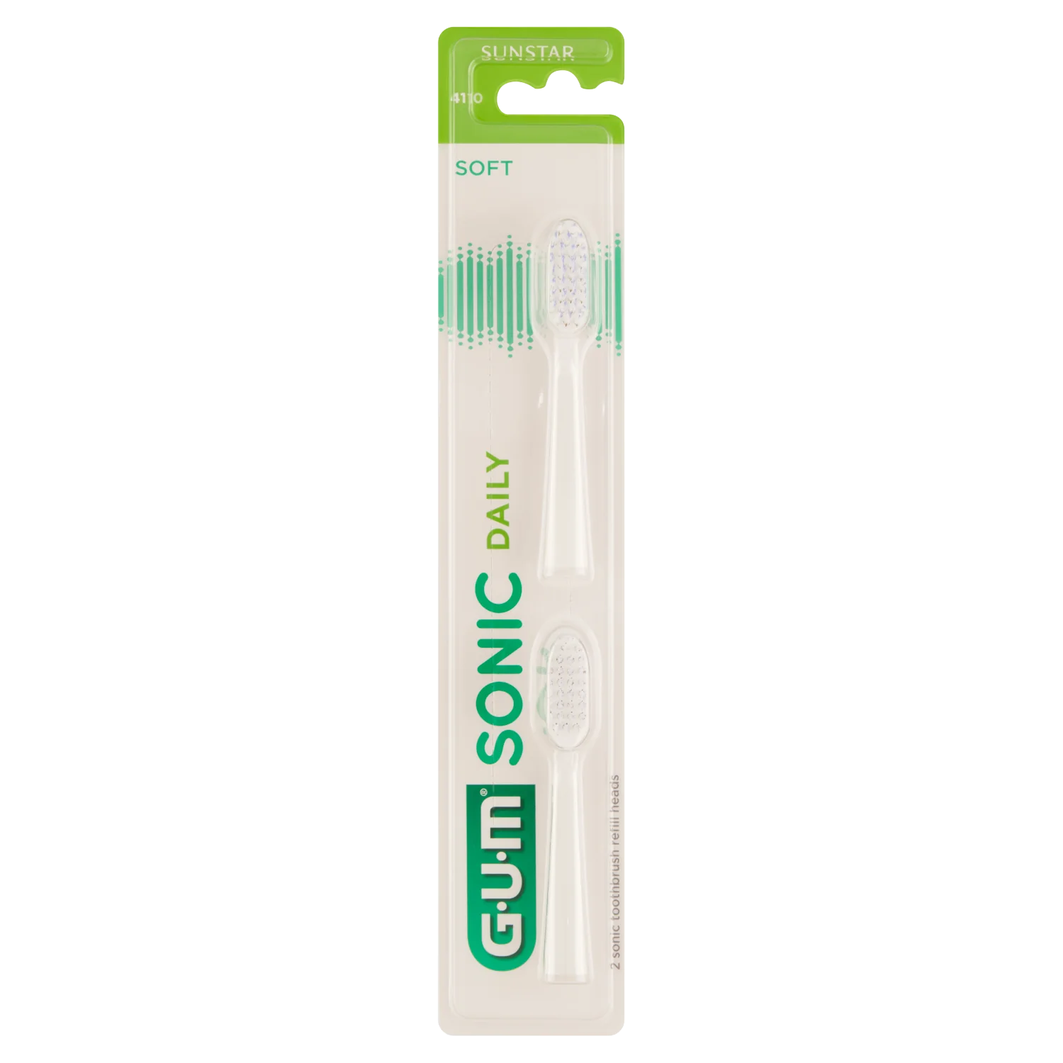 Sunstar Gum Sonic Daily końcówki wymienne do szczoteczki sonicznej, kolor biały, 2 szt.