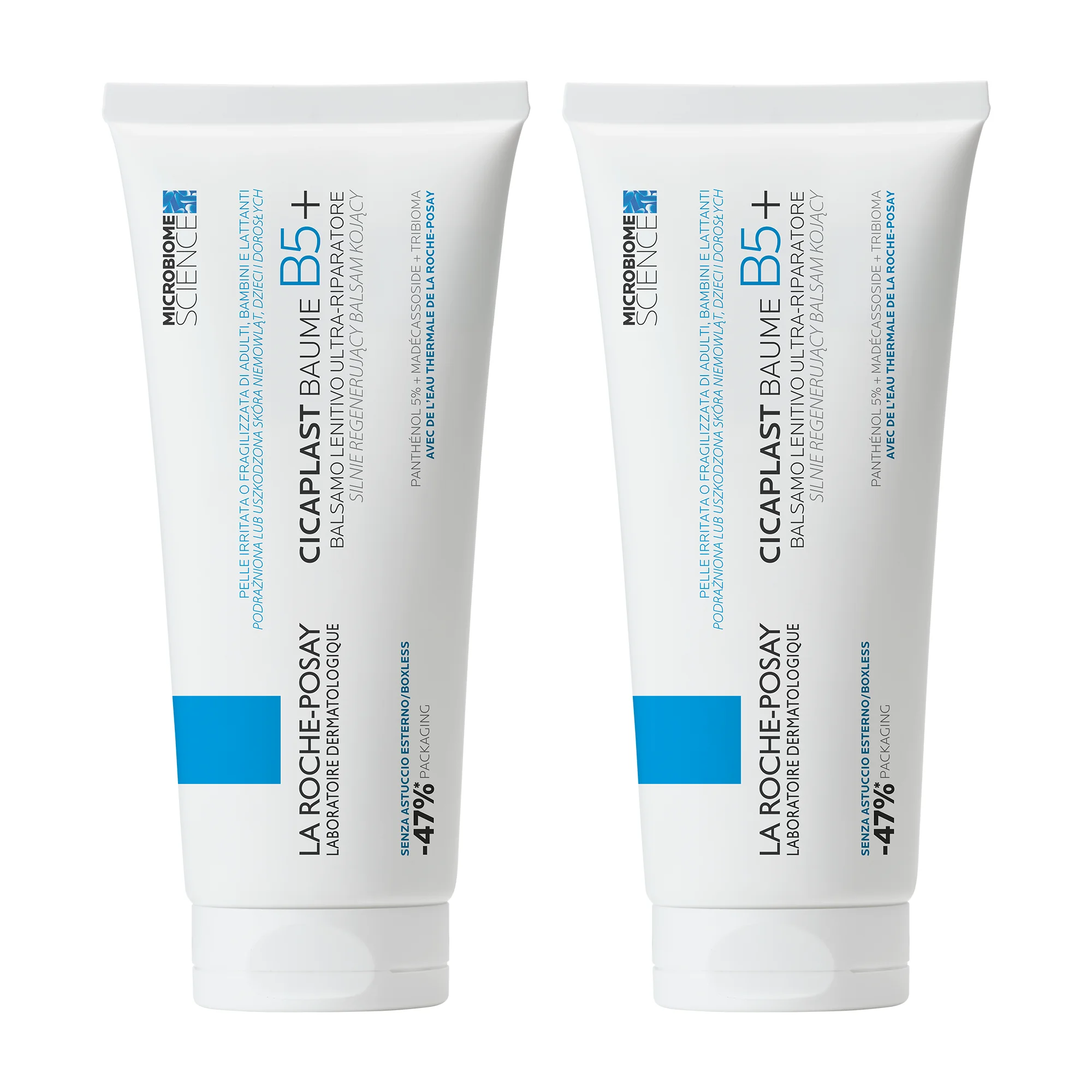 La Roche-Posay Cicaplast Baume B5+, Silnie Regenerujący Balsam Kojący, 2 x 100 ml