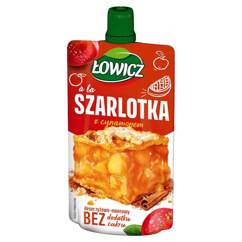 Łowicz deser ryżowo-owocowy a'la szarlotka z cynamonem, 100 g