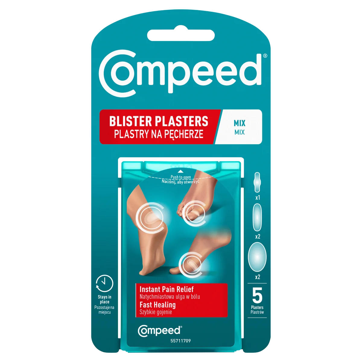 Compeed plastry na pęcherze mix, 5 sztuk