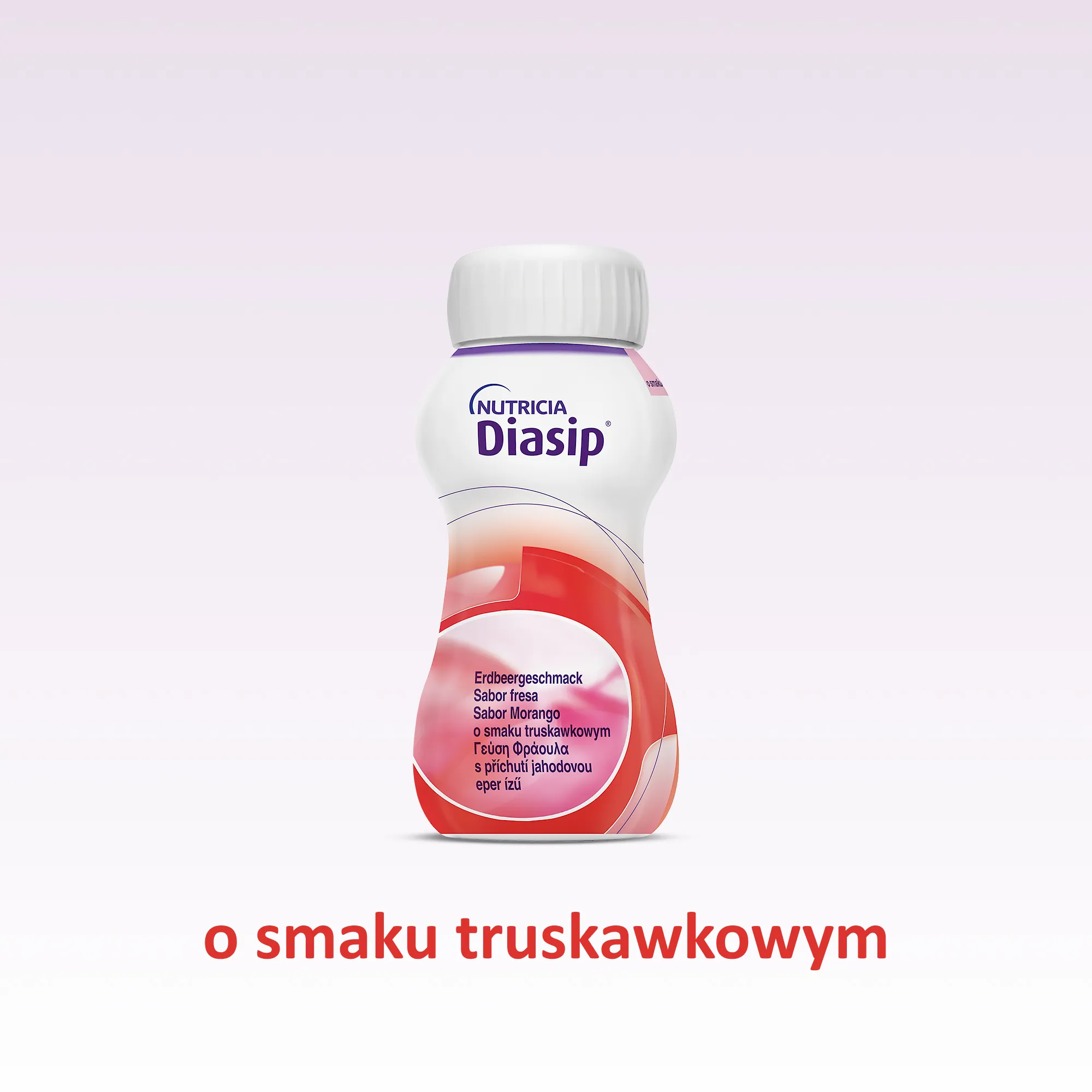 Diasip, płyn o smaku truskawkowym, 4x200ml 