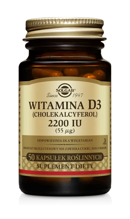 Solgar Witamina D3 2200IU, suplement diety, 50 kapsułek