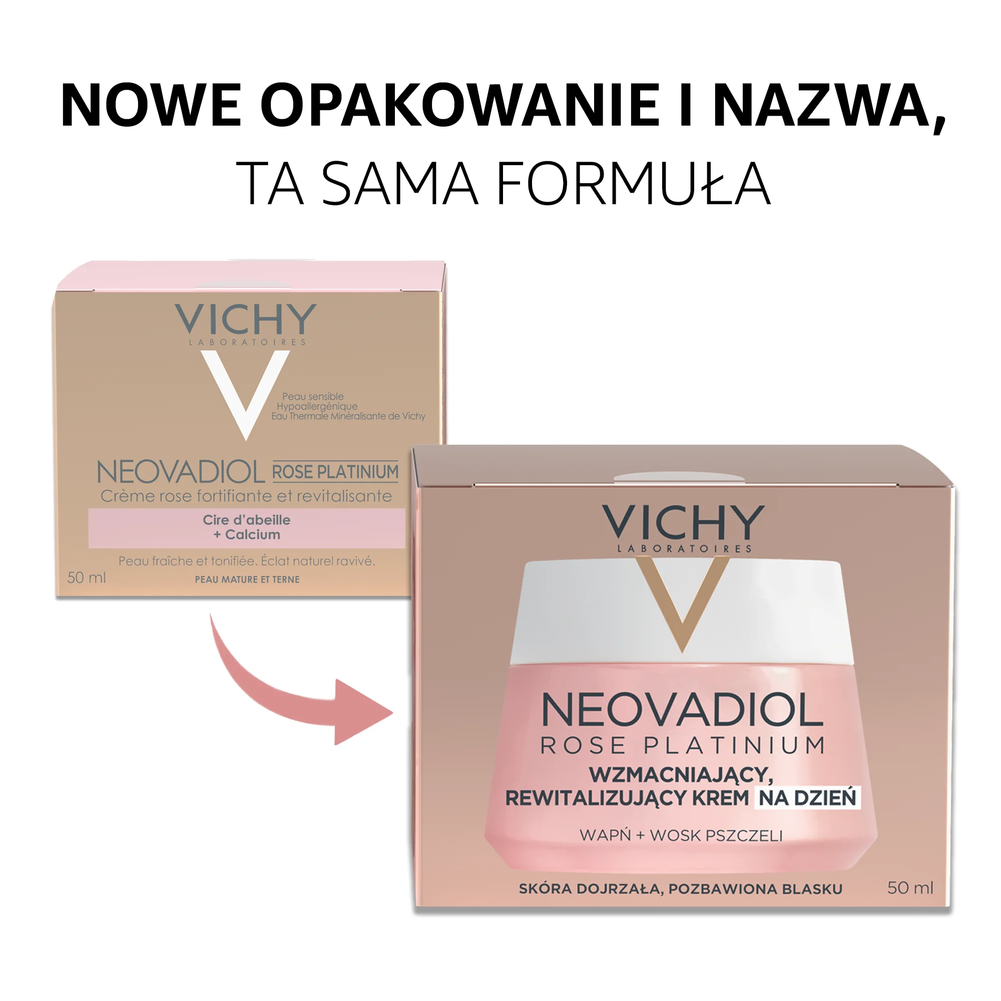 Vichy Neovadiol Rose Platinum krem różany wzmacniająco-nawilżający, 50 ml