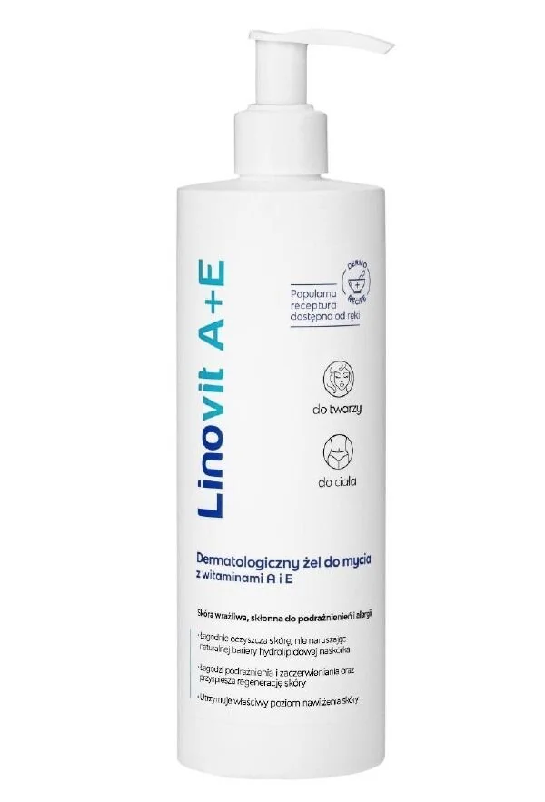 Linovit A+E dermatologiczny żel do mycia z witaminami, 400 ml