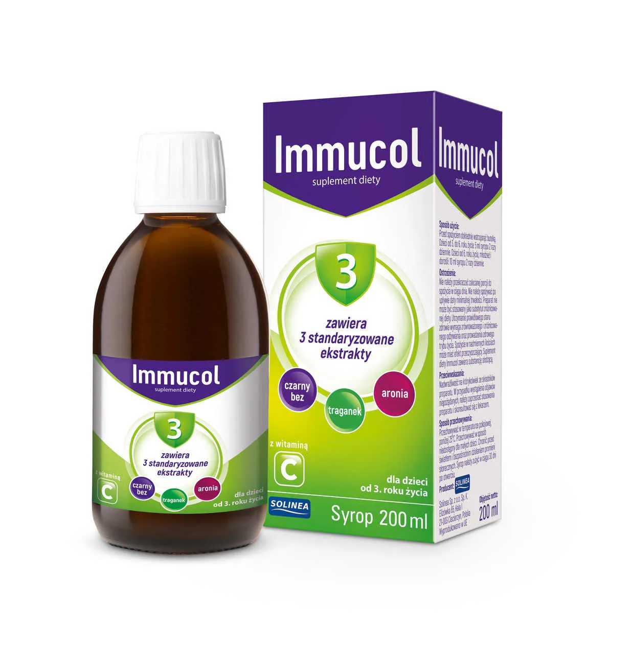 Immucol 3+, suplement diety, 200 ml