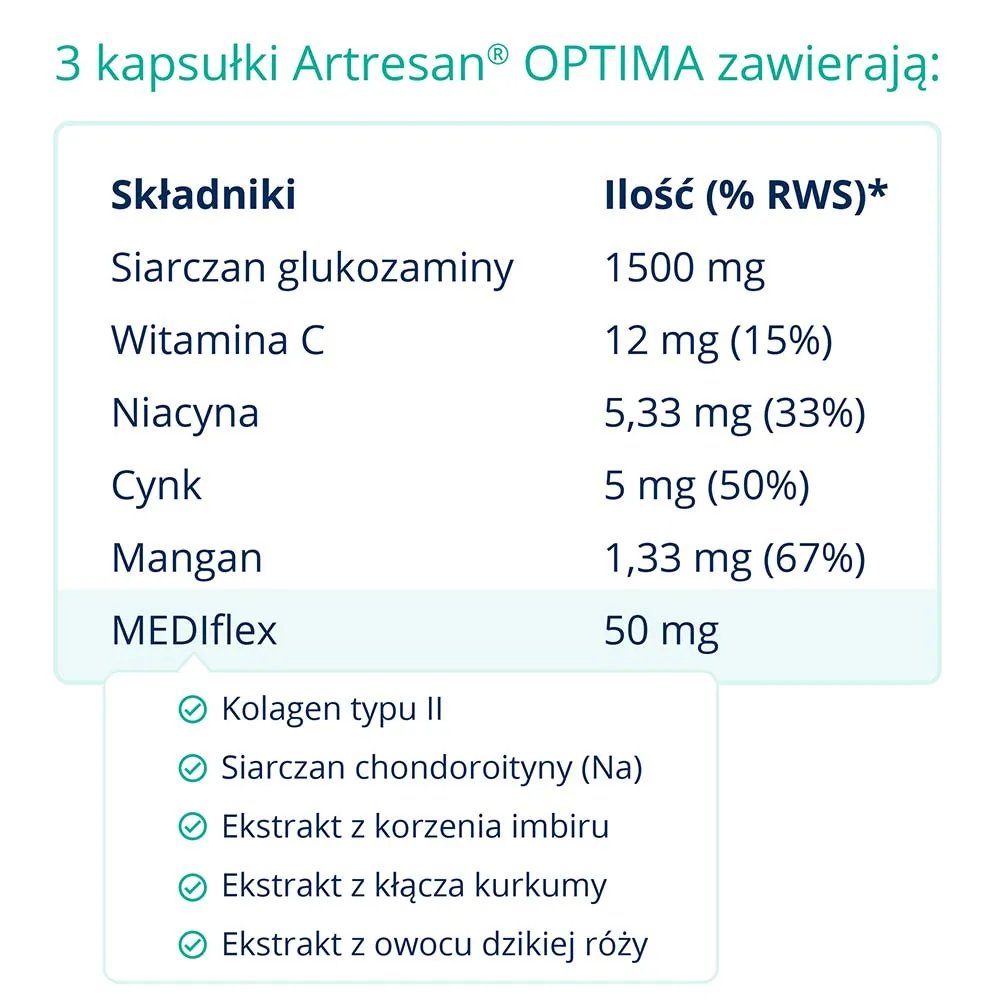 Artresan Optima, 90 + 30 kapsułek 