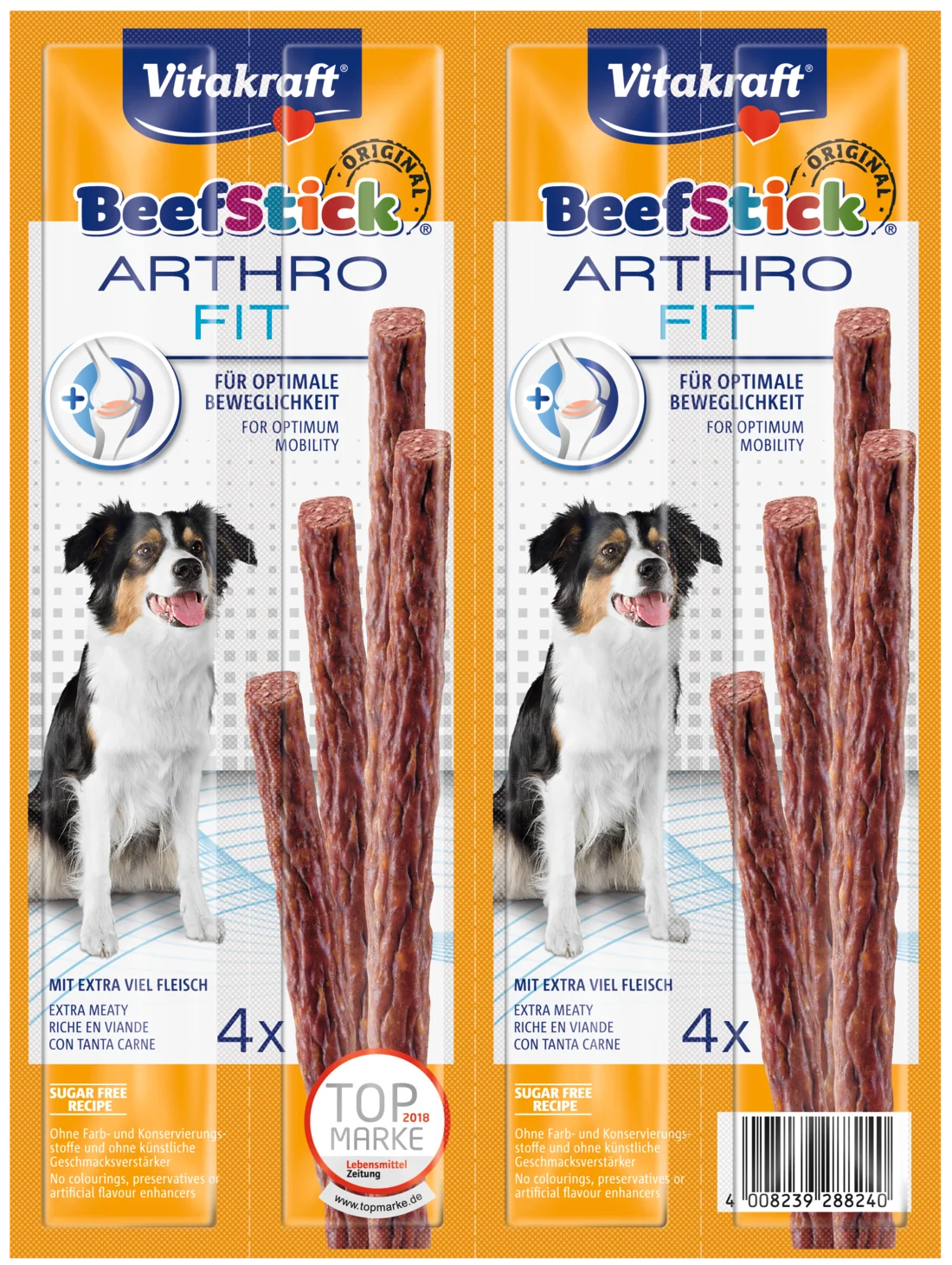 Vitakraft Beef Stick Arthro Fit kabanos z wołowiną dla psa, 4x12 g