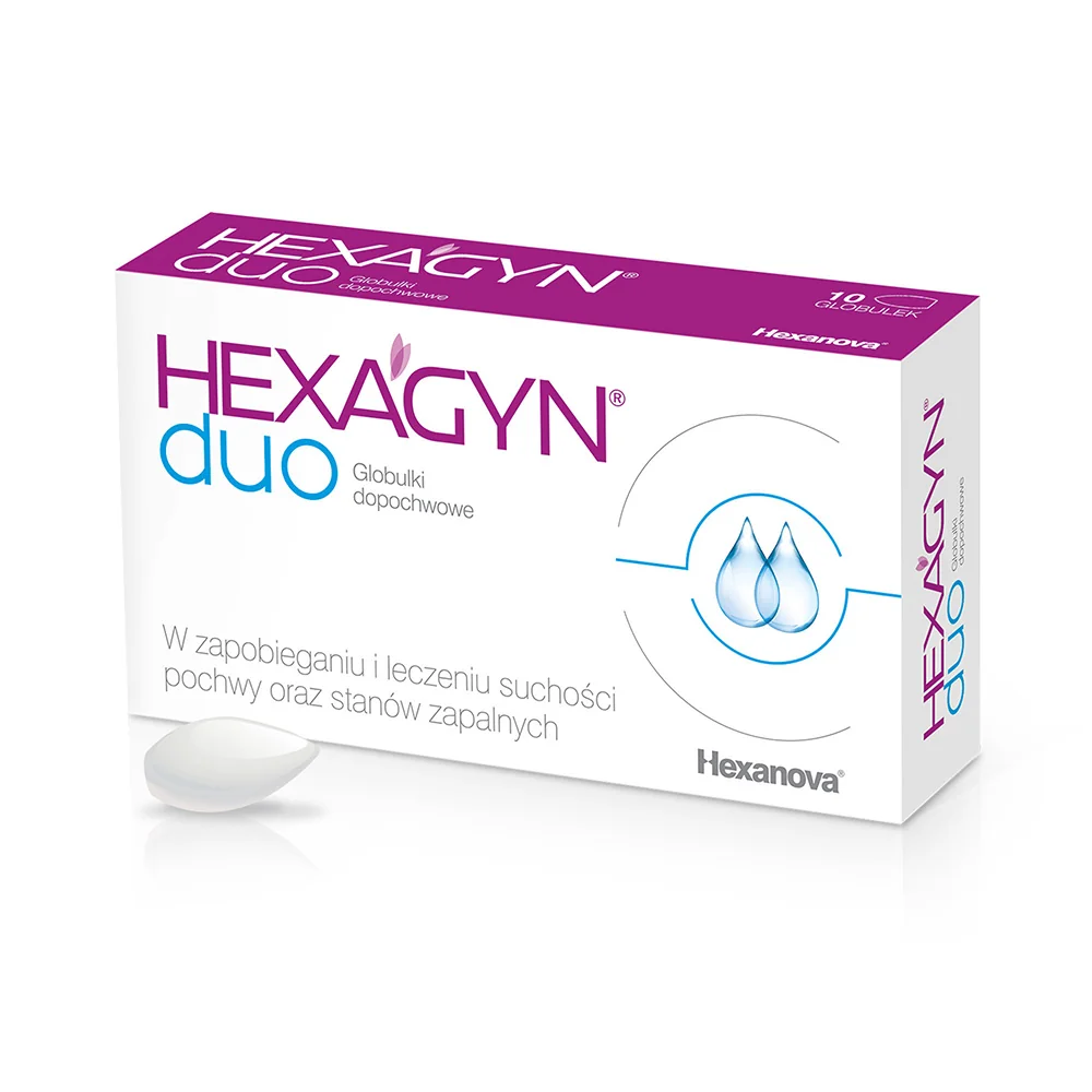 Hexagyn Duo 2 g, 10 globulek dopochwowych