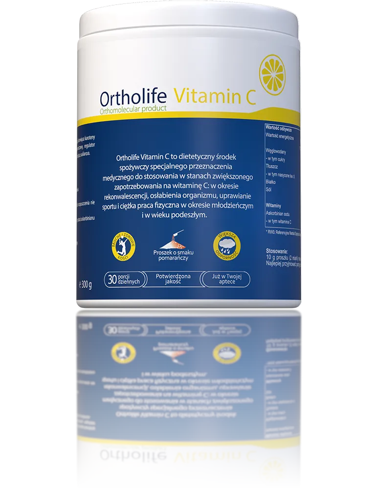 Ortholife Vitamina C, proszek, 300 g. Data ważności 31-03-2023