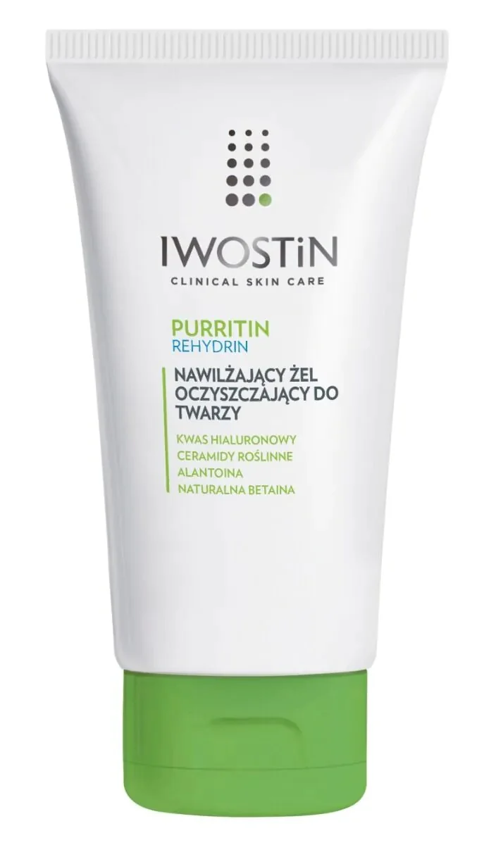 Iwostin Purritin Rehydrin nawilżający żel do mycia twarzy, 150 ml