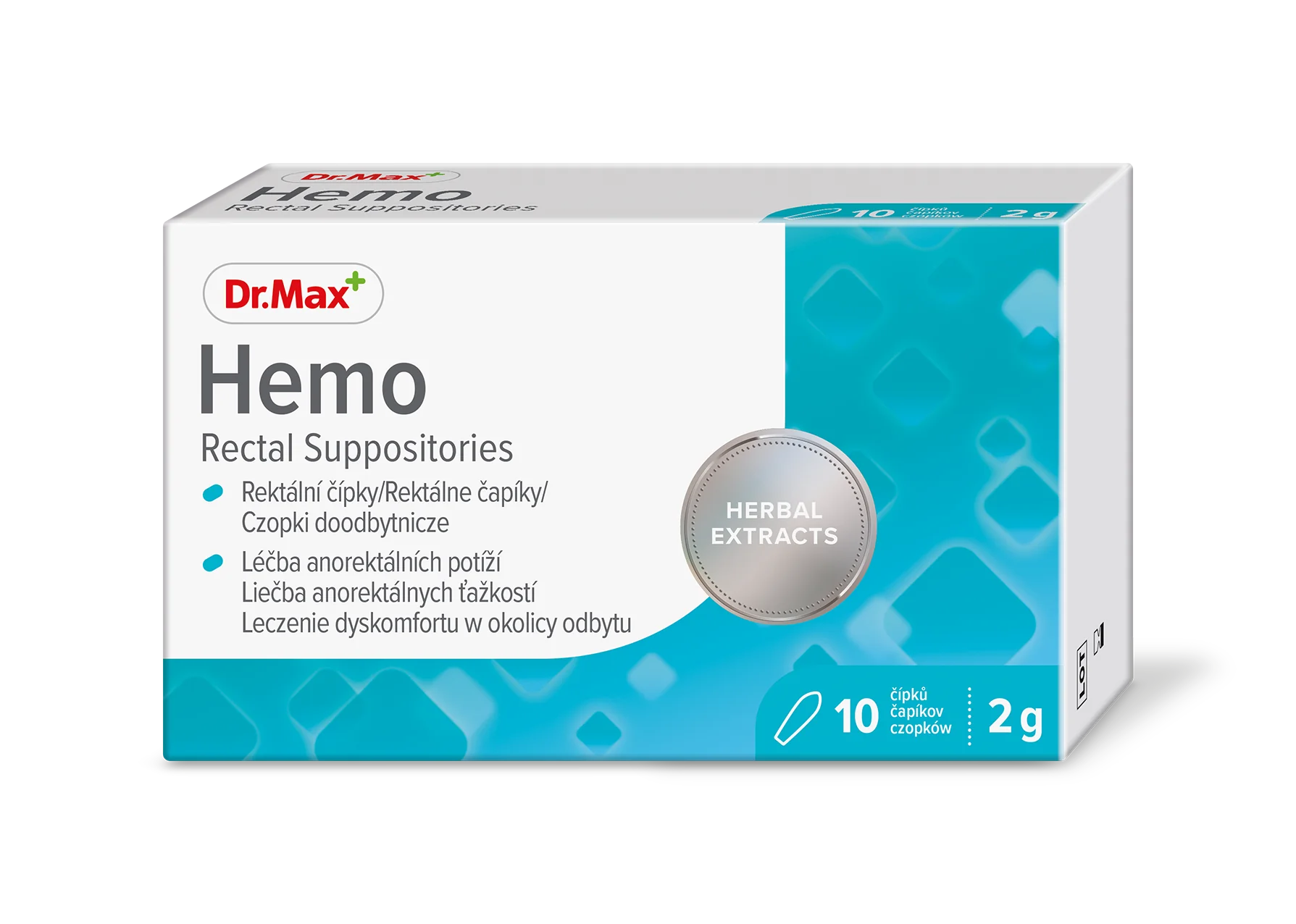Hemo Suppositories Dr. Max czopki doodbytnicze, 2 g, 10 szt.