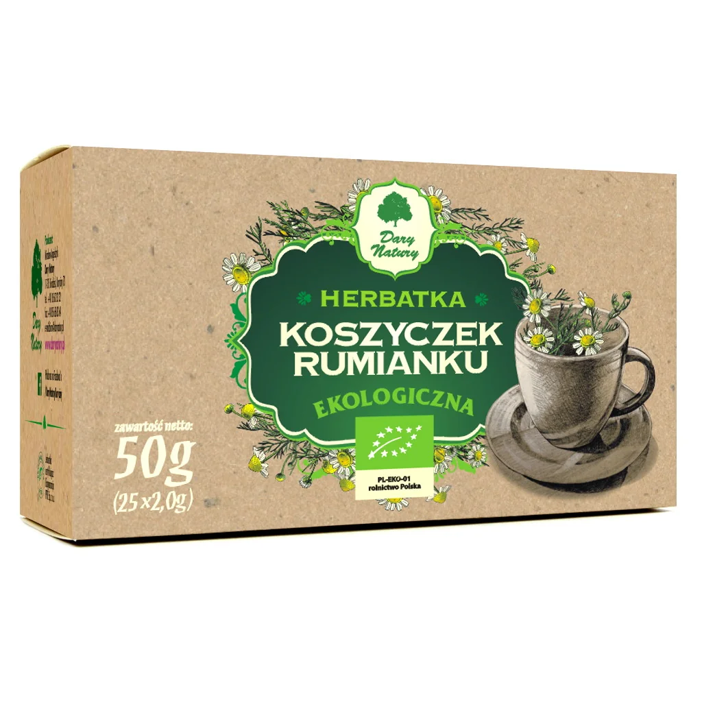 Dary Natury Koszyczek Rumianku herbatka ekologiczna, 25 x 2 g
