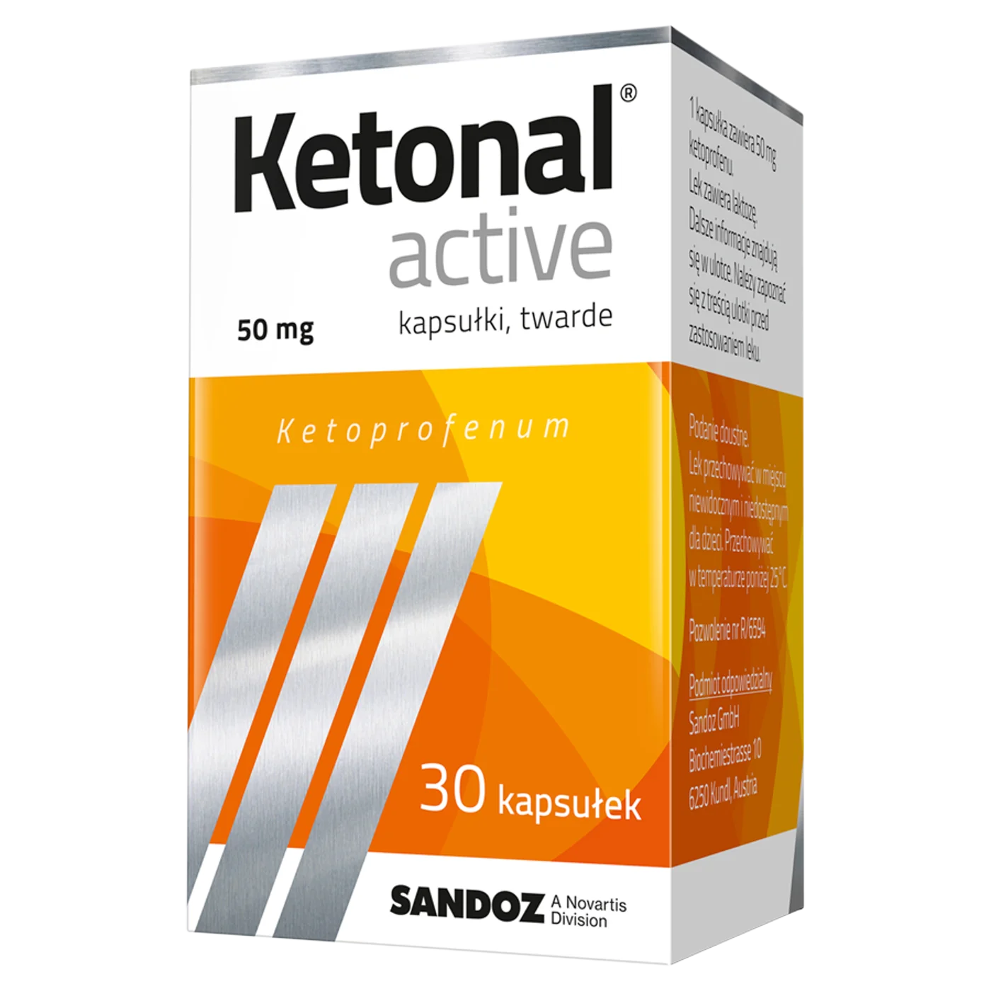 Ketonal Active 50 mg 30 kapsułek