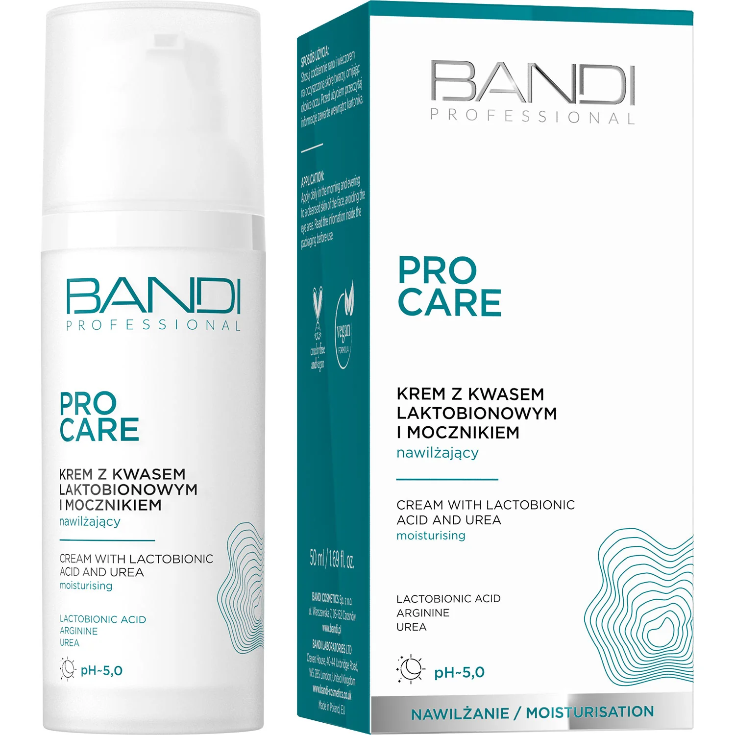 Bandi Pro Care krem z kwasem laktobionowym i mocznikiem, 50 ml