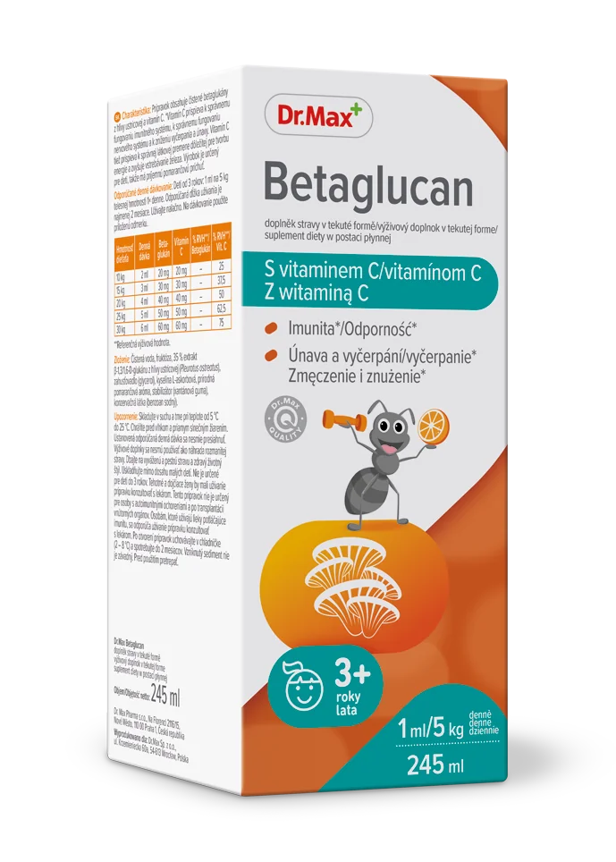 Dr.Max Betaglucan + Vitamin C suplement diety, 245 ml