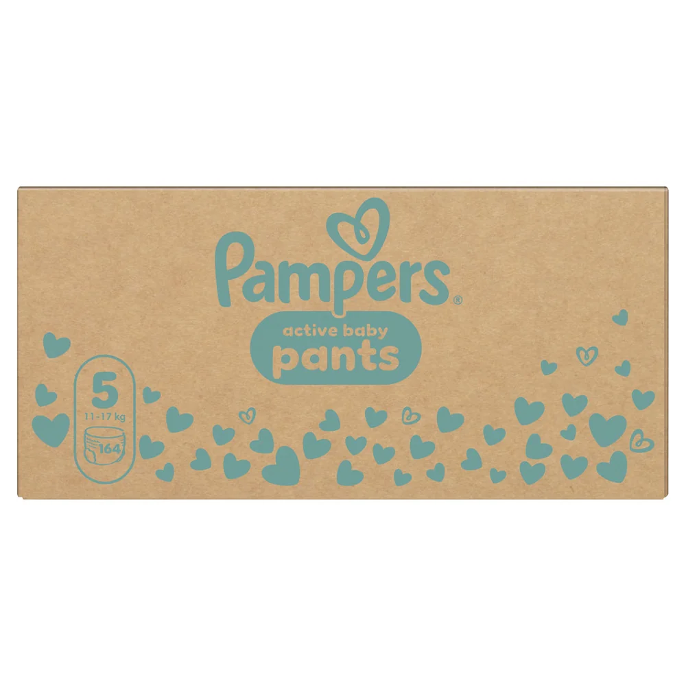 Pampers Active Baby Pants 5 pieluchomajtki, rozmiar 5, 11-17 kg, 164 sztuki