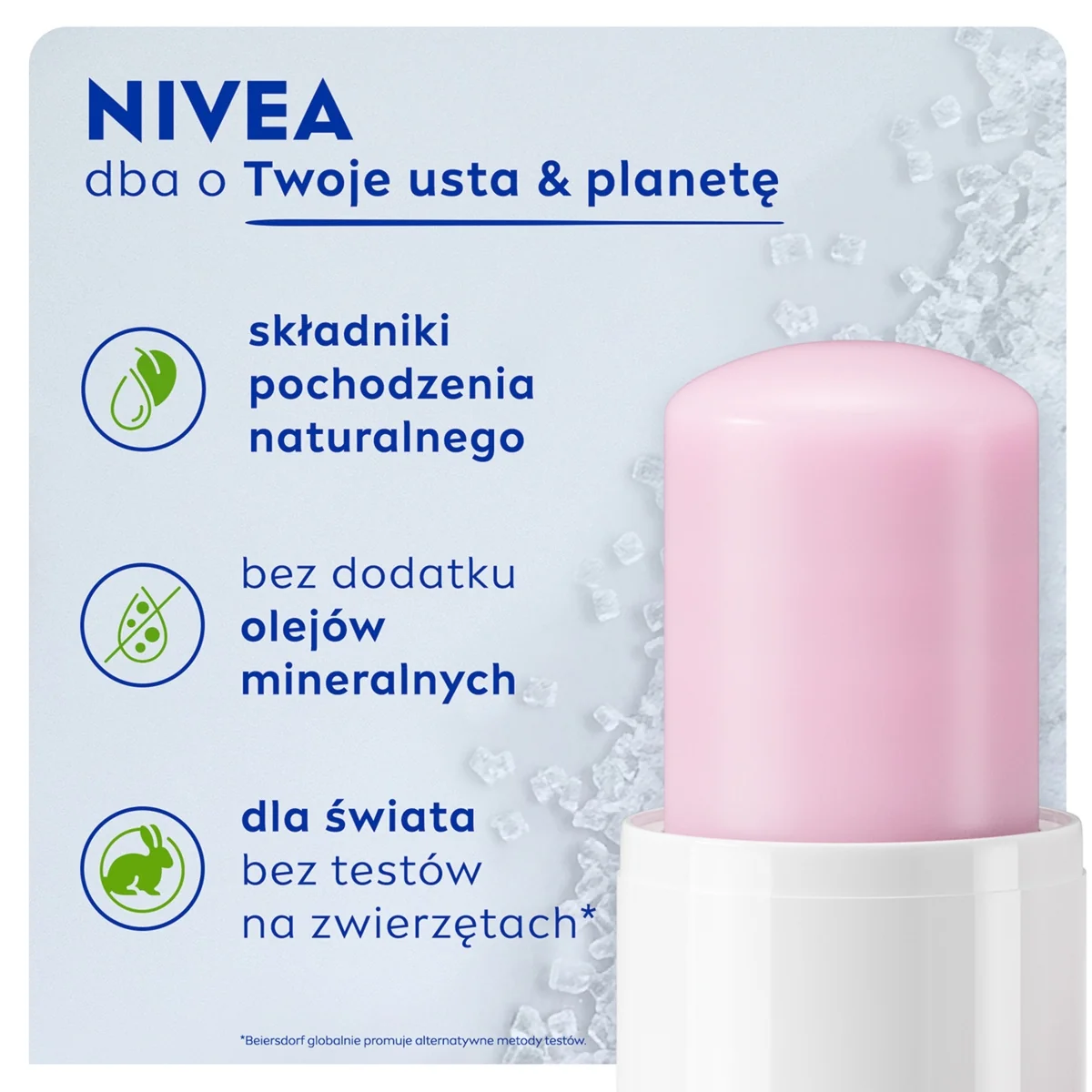 Nivea Caring Scrub peeling do ust Dzika Róża, 4,8 g
