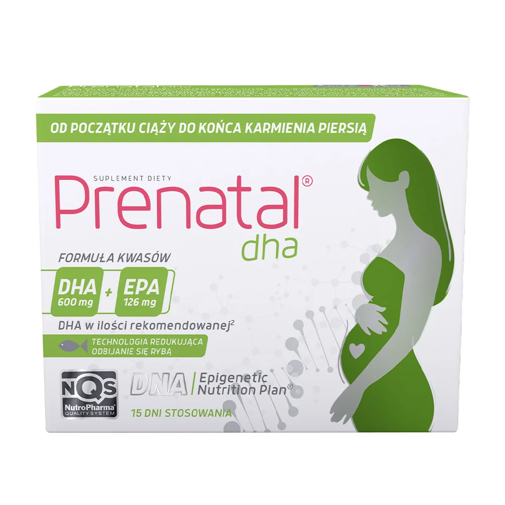 Prenatal DHA suplement diety, 30 kapsułek