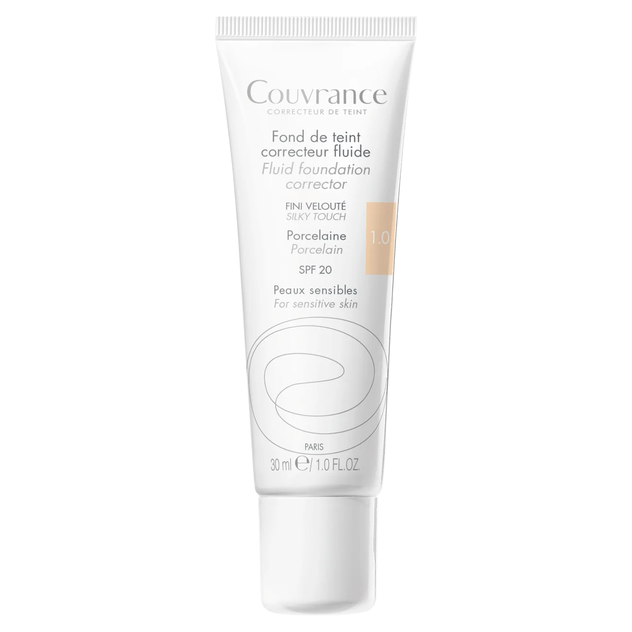 Avene Couvrance fluid SPF 20, 30 ml, 01 porcelanowy, 30 ml