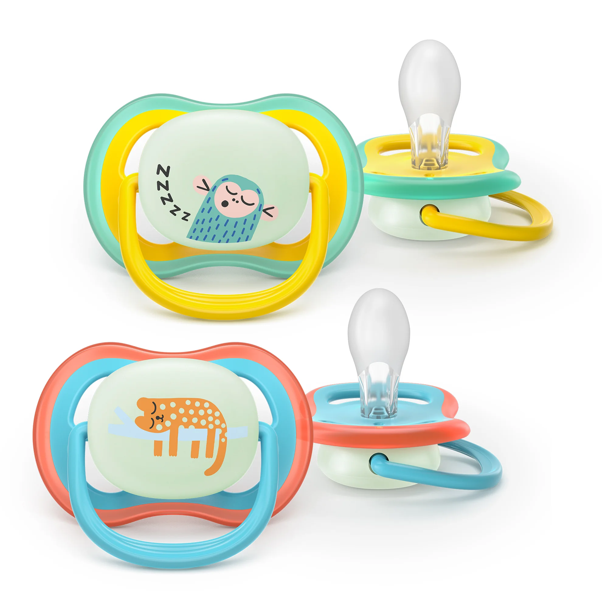 Philips Avent Ultra Air Nighttime świecący w ciemności ortodontyczny smoczek uspokajający 18m+, 2 sztuki