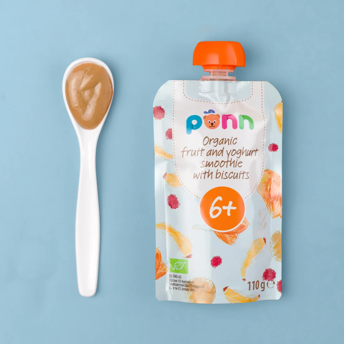 Salvest Põnn owocowe puree z jogurtem i ciasteczkami mus, 110 g