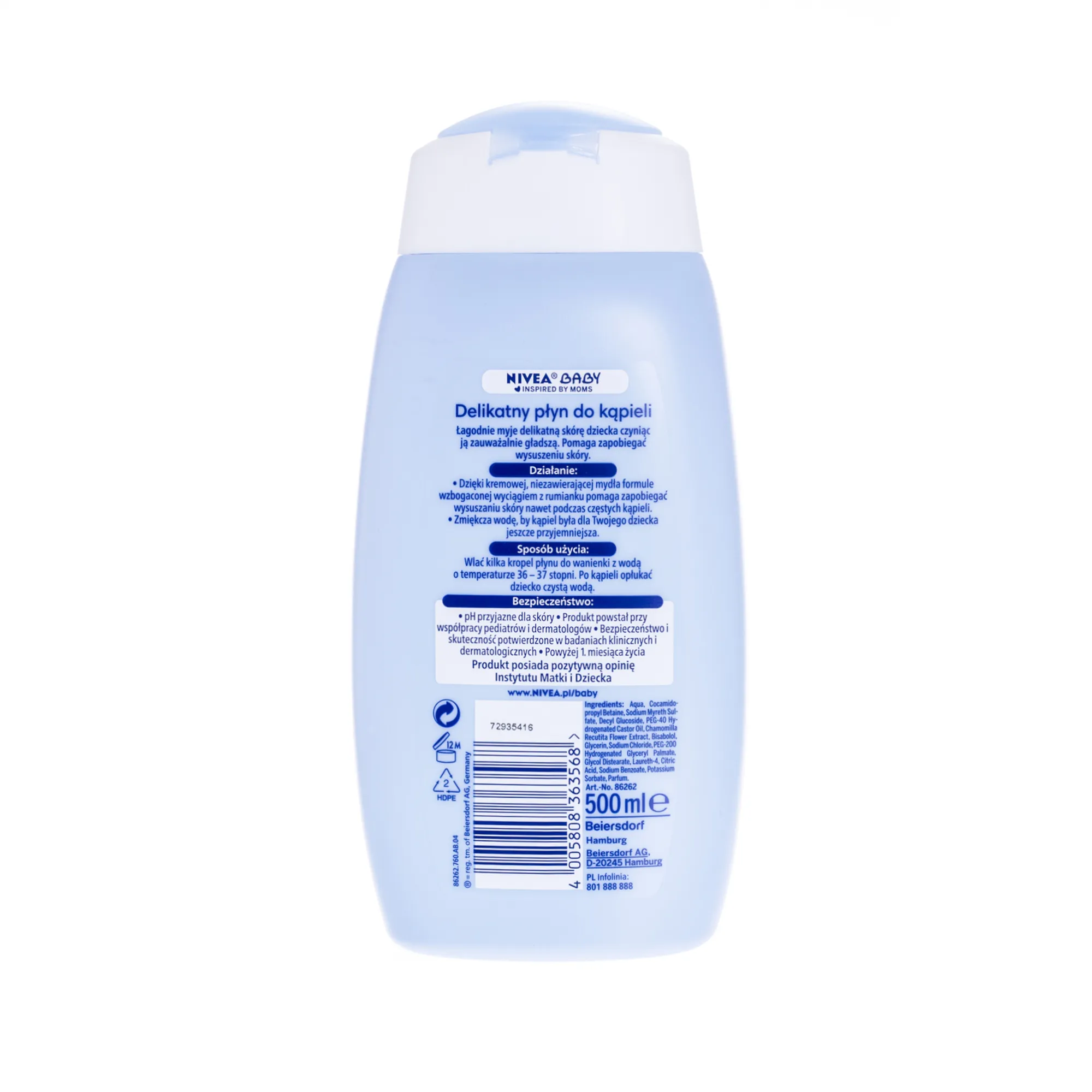 Nivea Baby Ochronny płyn do kąpieli, 500 ml 