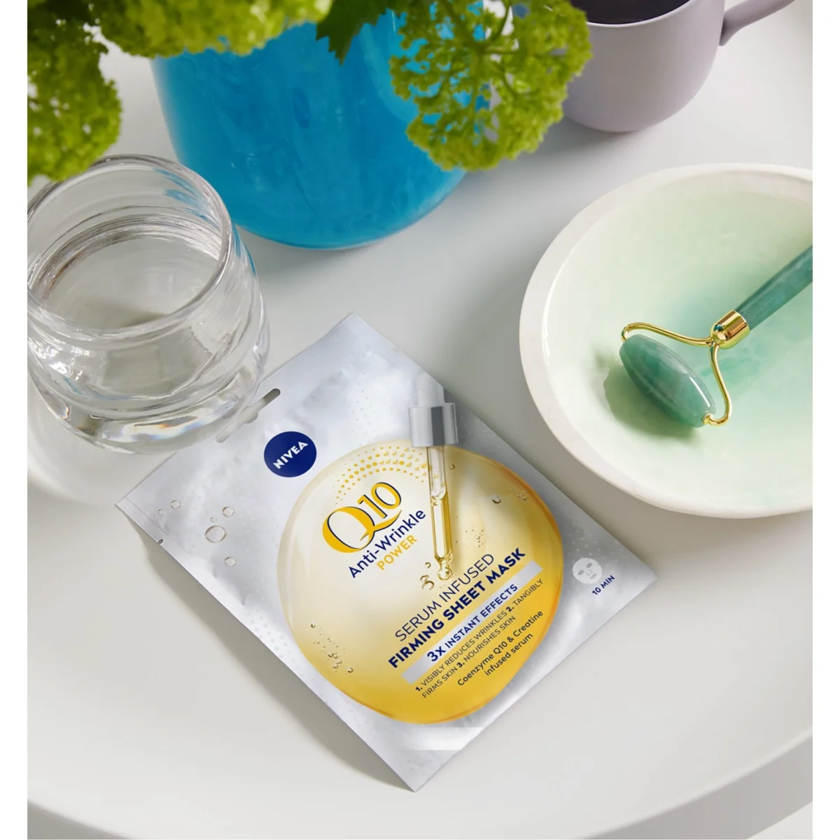 Nivea Q10 maska w płachcie z serum przeciwzmarszczkowym, 1 sztuka