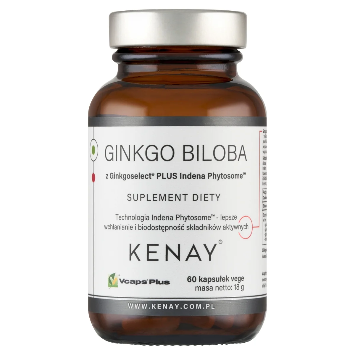 KenayAG Ginkgo Biloba Ginkgoselect Phyto 60 kapsułek