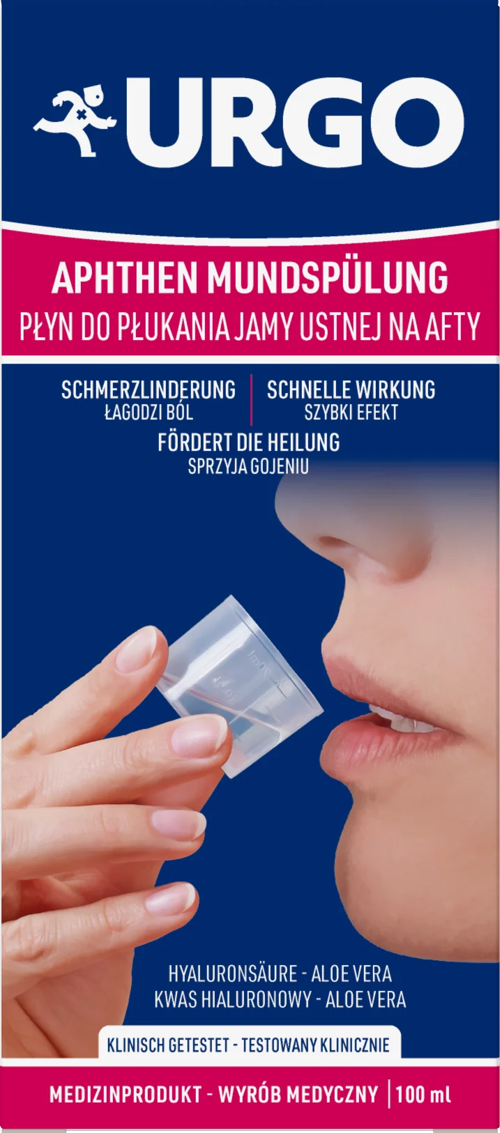 Urgo płyn do płukania jamy ustnej na afty, 100 ml