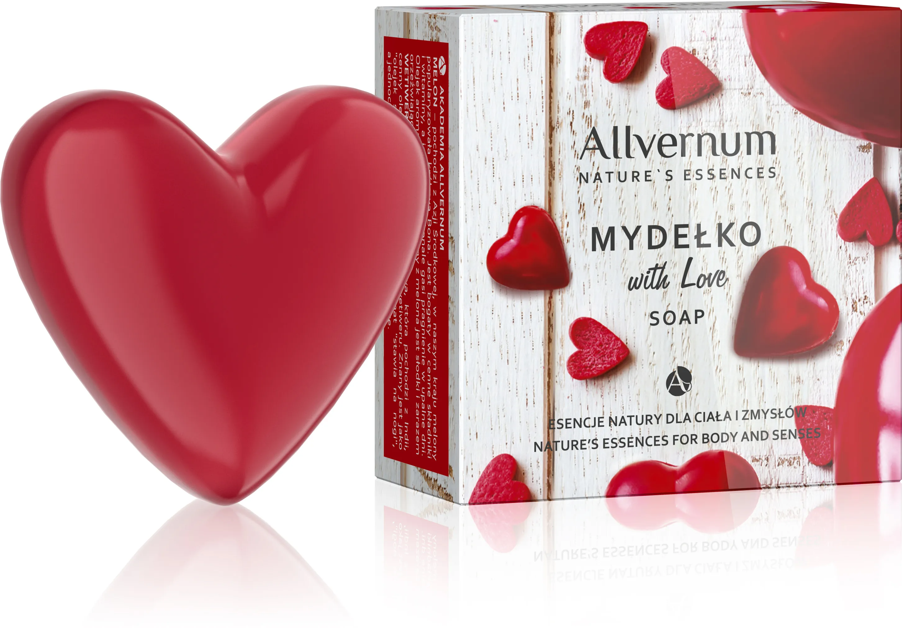 Allvernum Nature's Essences With Love mydełko w kształcie serca, 100 g