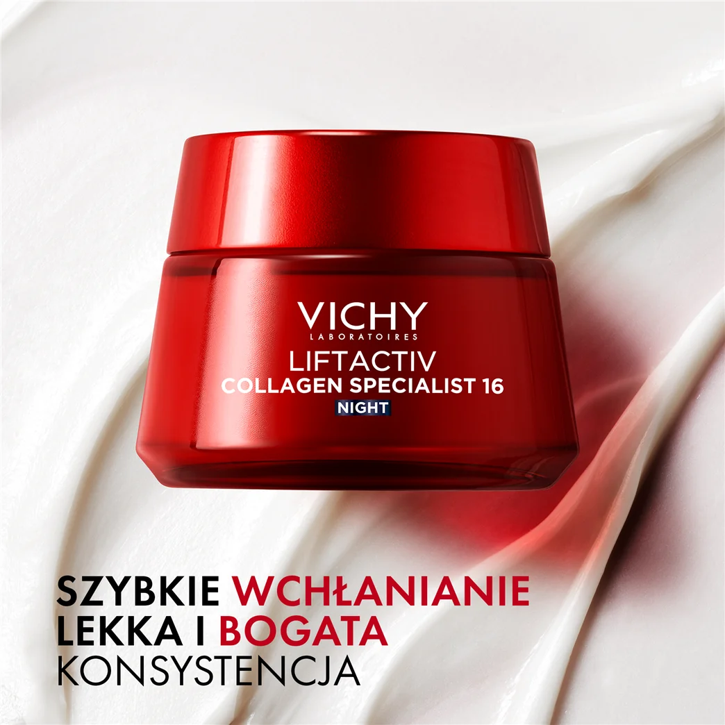 Vichy Liftactiv Collagen Specialist Noc przeciwzmarszczkowy krem na noc, 50 ml