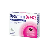 Optivitum D3+K2, suplement diety, 30 kapsułek miękkich