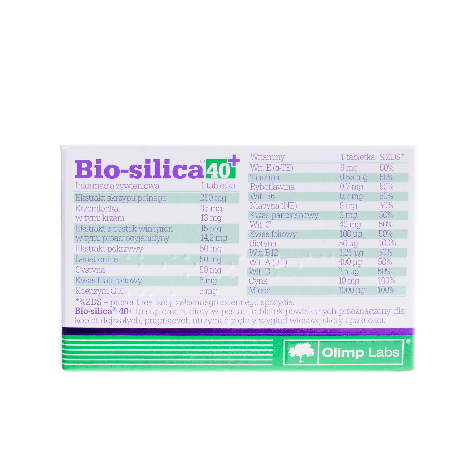 Olimp Bio-Silica 40+, suplement diety, 30 tabletek powlekanych 