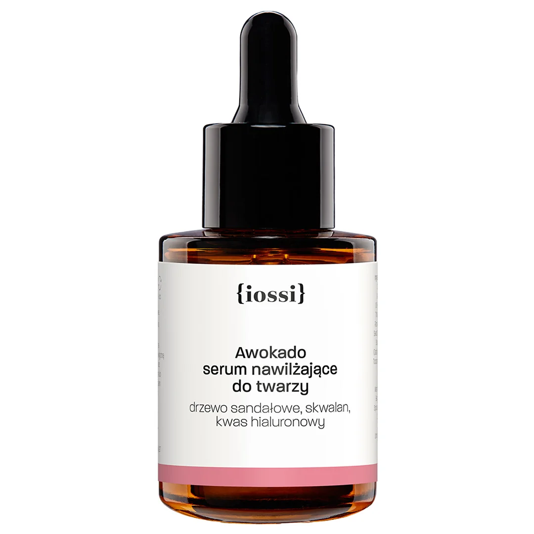 Awokado. Serum nawilżające do twarzy Drzewo sandałowe, skwalan, kwas hialuronowy, 30 ml