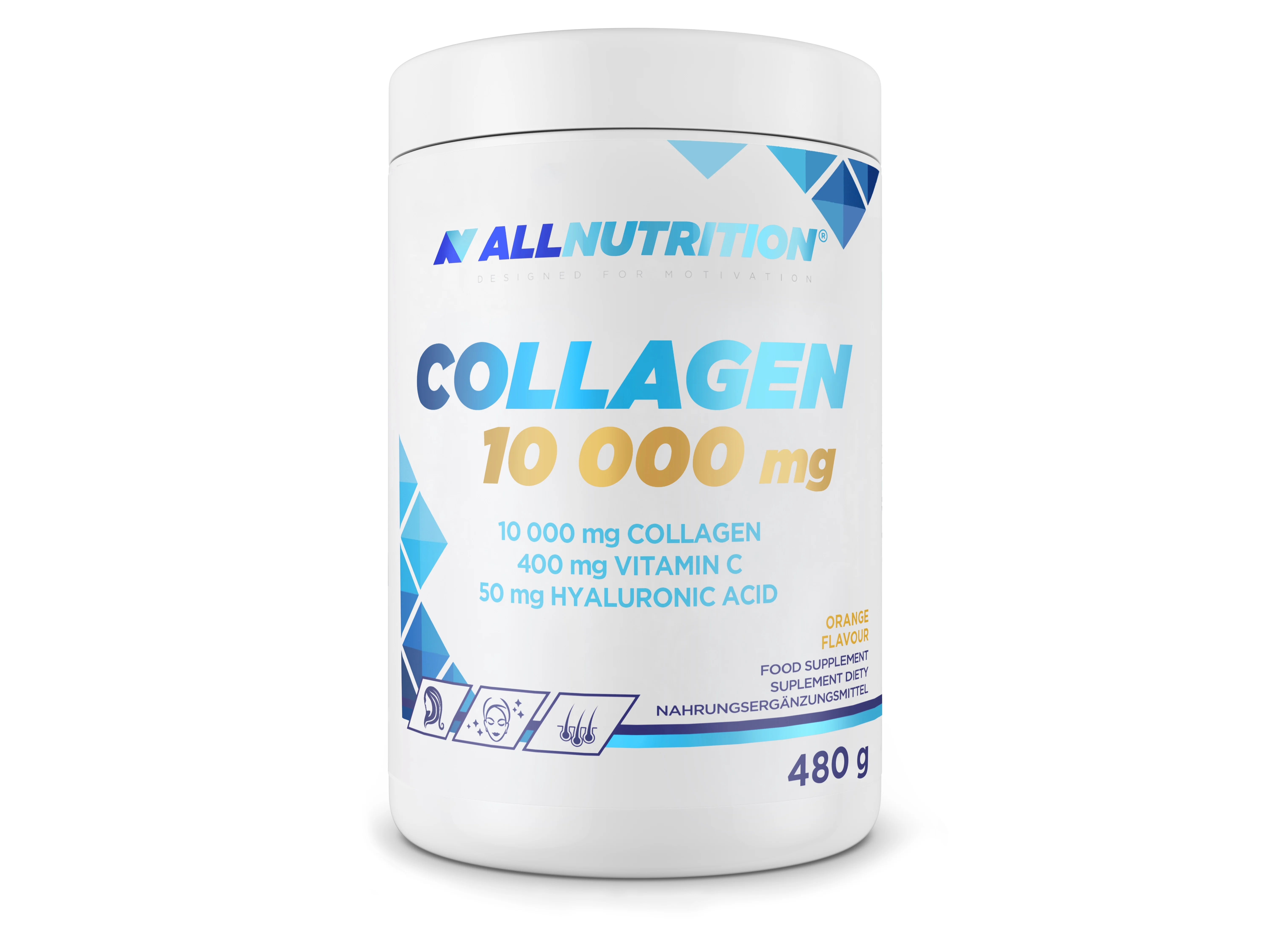 ALLNUTRITION Collagen 10000 mg pomarańcza, 480 g