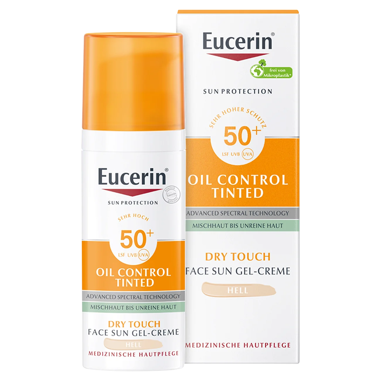 Eucerin Sun Oil Control Dry Touch żel-krem ochronny koloryzujący SPF 50+, 50 ml
