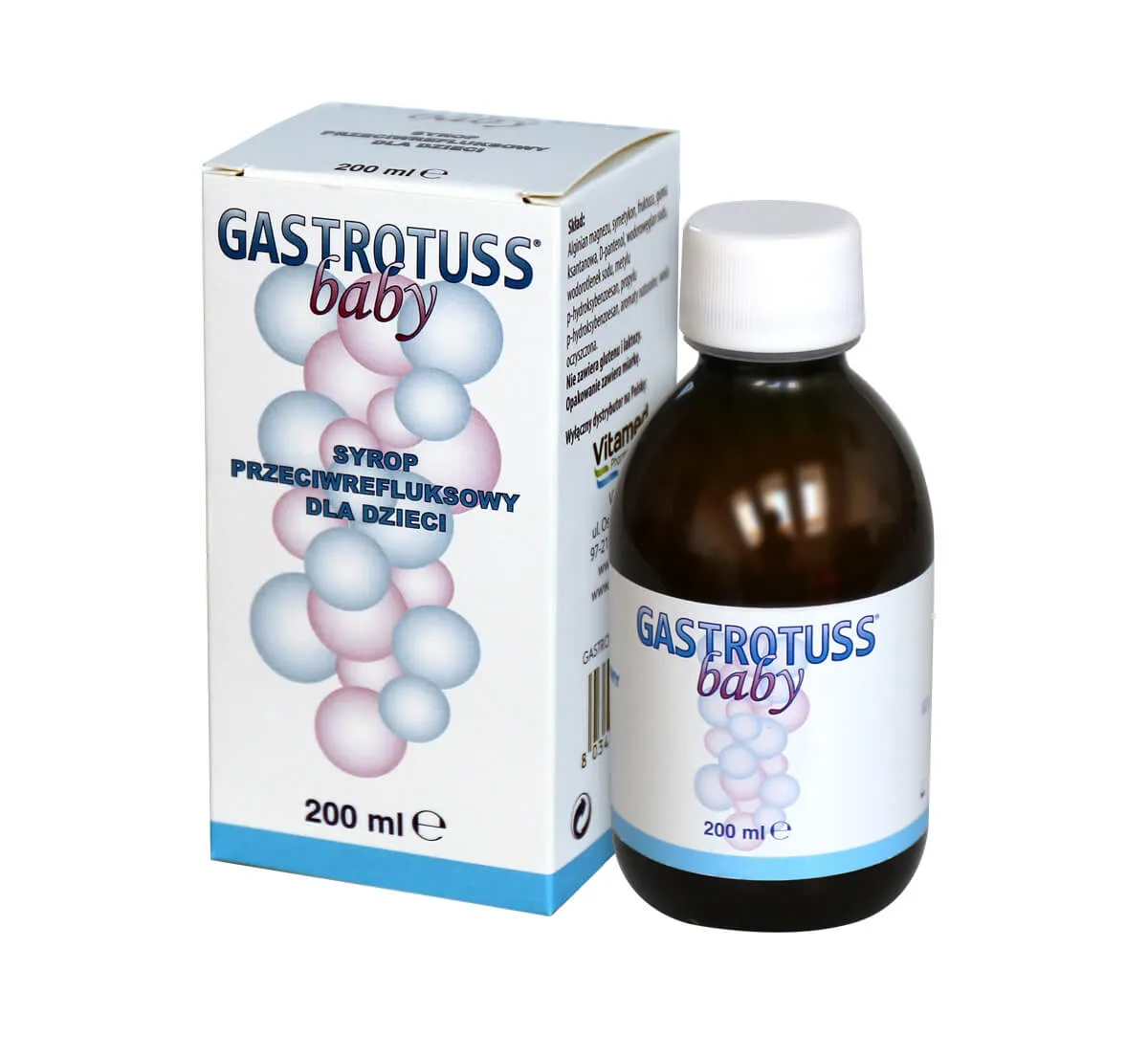 Gastrotuss Baby, syrop przeciwrefluksowy, 200 ml