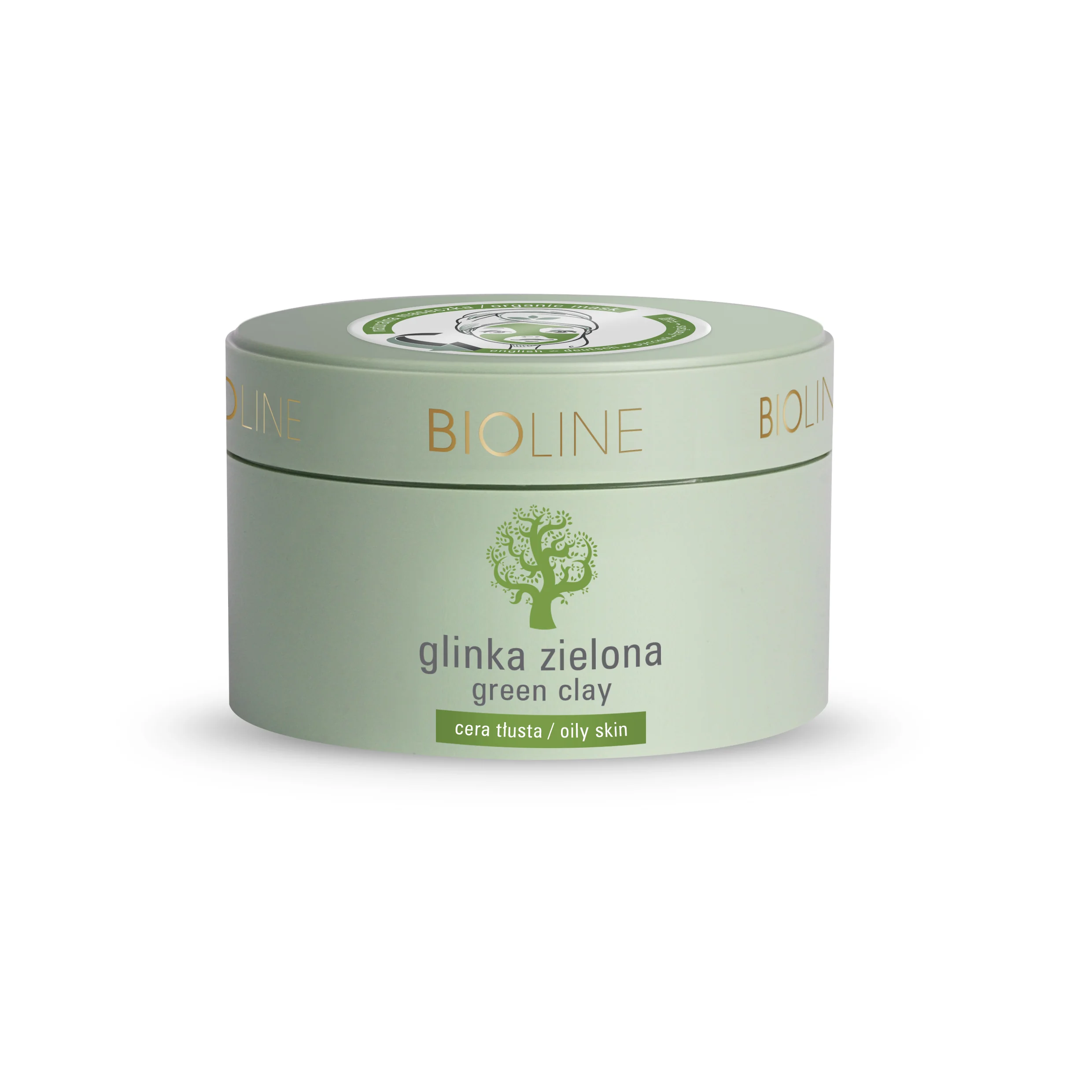 Bioline by JoAnn naturalna maseczka do twarzy glinka zielona, 200 ml