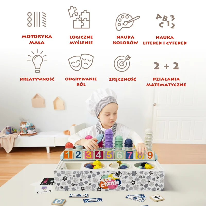 Top Bright Lodziarnia zabawka matematyczna 24 m+