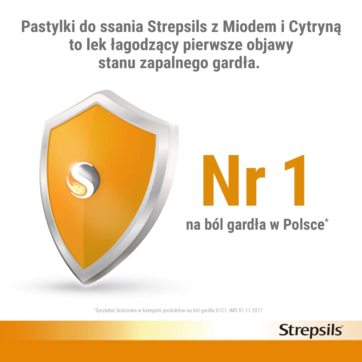 Strepsils z miodem i cytryną 1,2 mg + 0,6 mg, 36 pastylek twardych