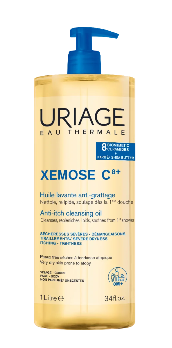 Uriage Xemose olejek do kąpieli i pod prysznic, 1000 ml