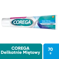 Corega, krem mocujący do protez zębowych, super mocny, delikatnie miętowy, 70g