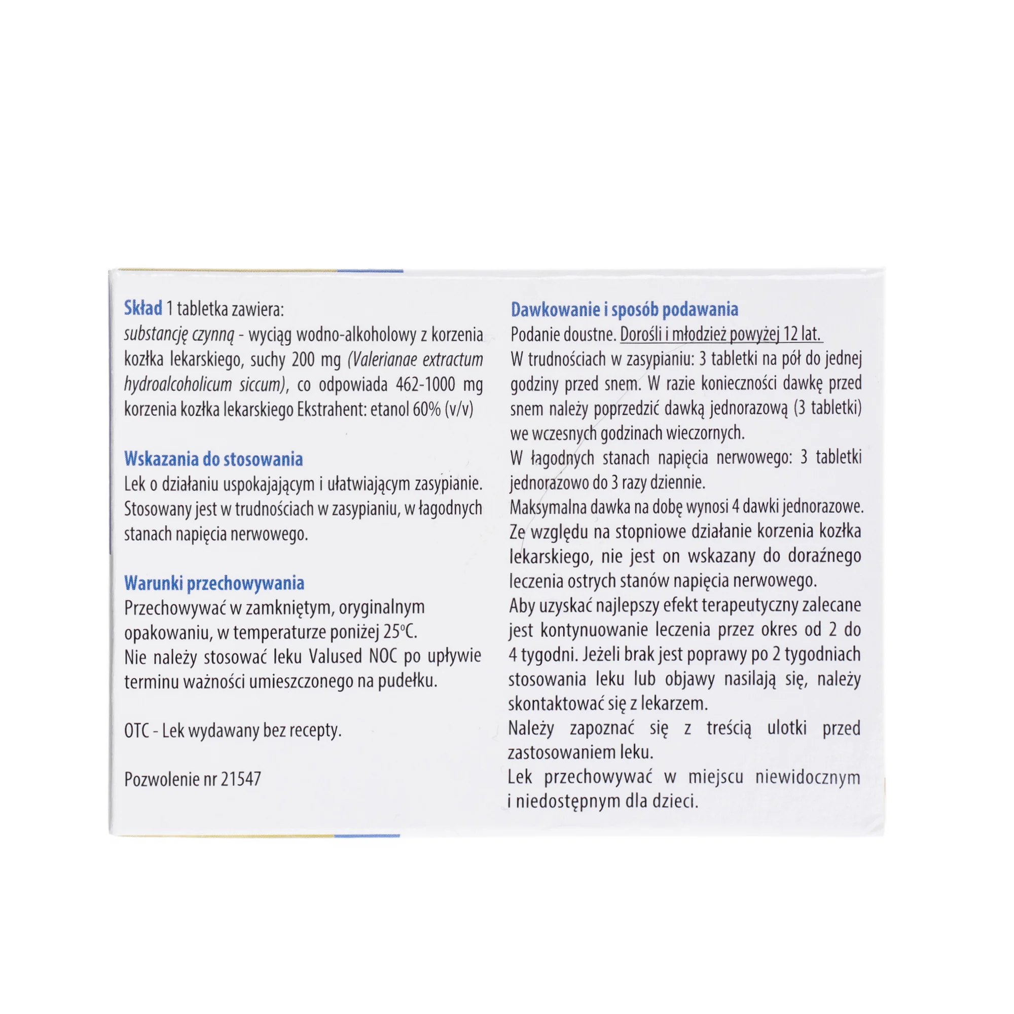 Valused Noc 10 tabletek